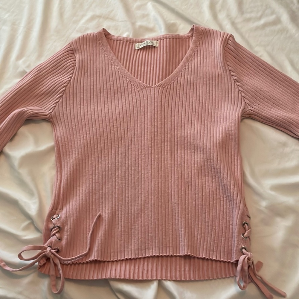 Pink half sleeved top